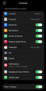 Settings - Permissions