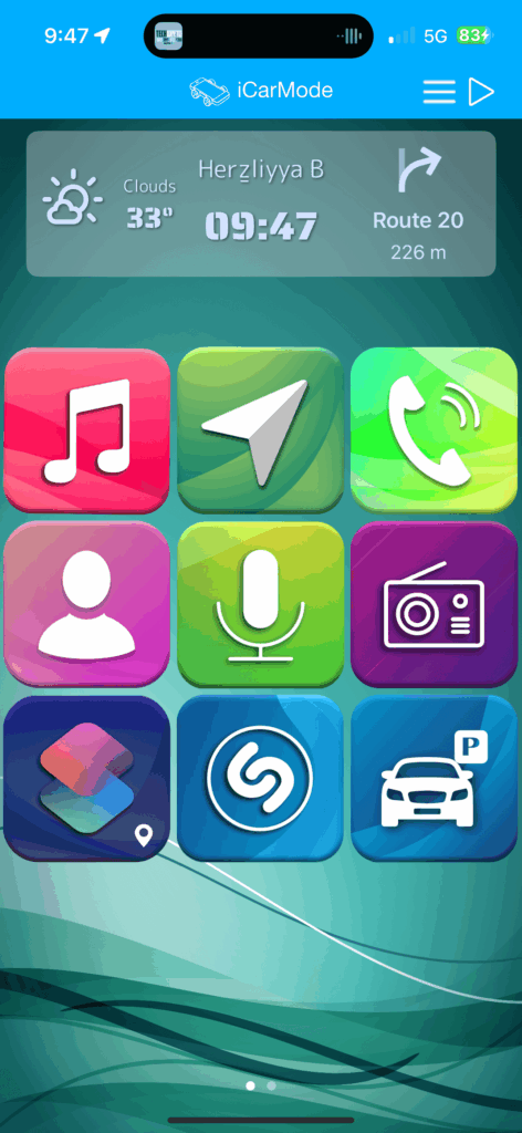 Navigation on Main screen