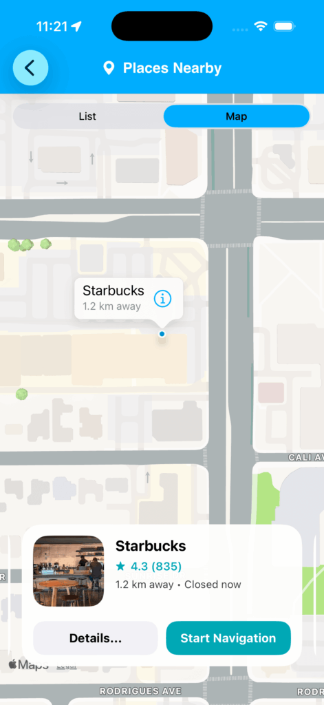 Places nearby details