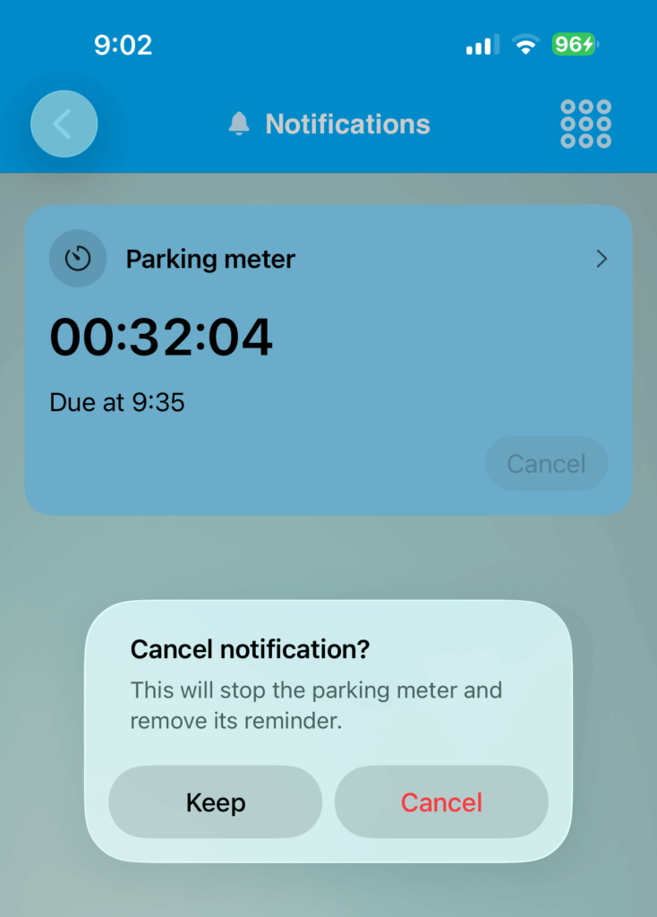Cancel Notification Cancel Notification