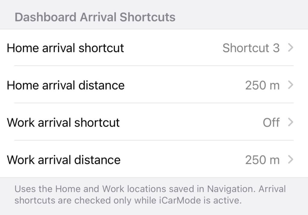 Arrival distance Arrival distance