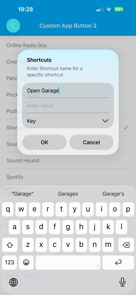 Shortcut name Shortcut name