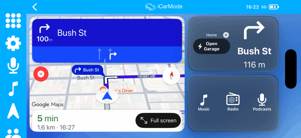 Driving Dashboard - Arrival Shortcut